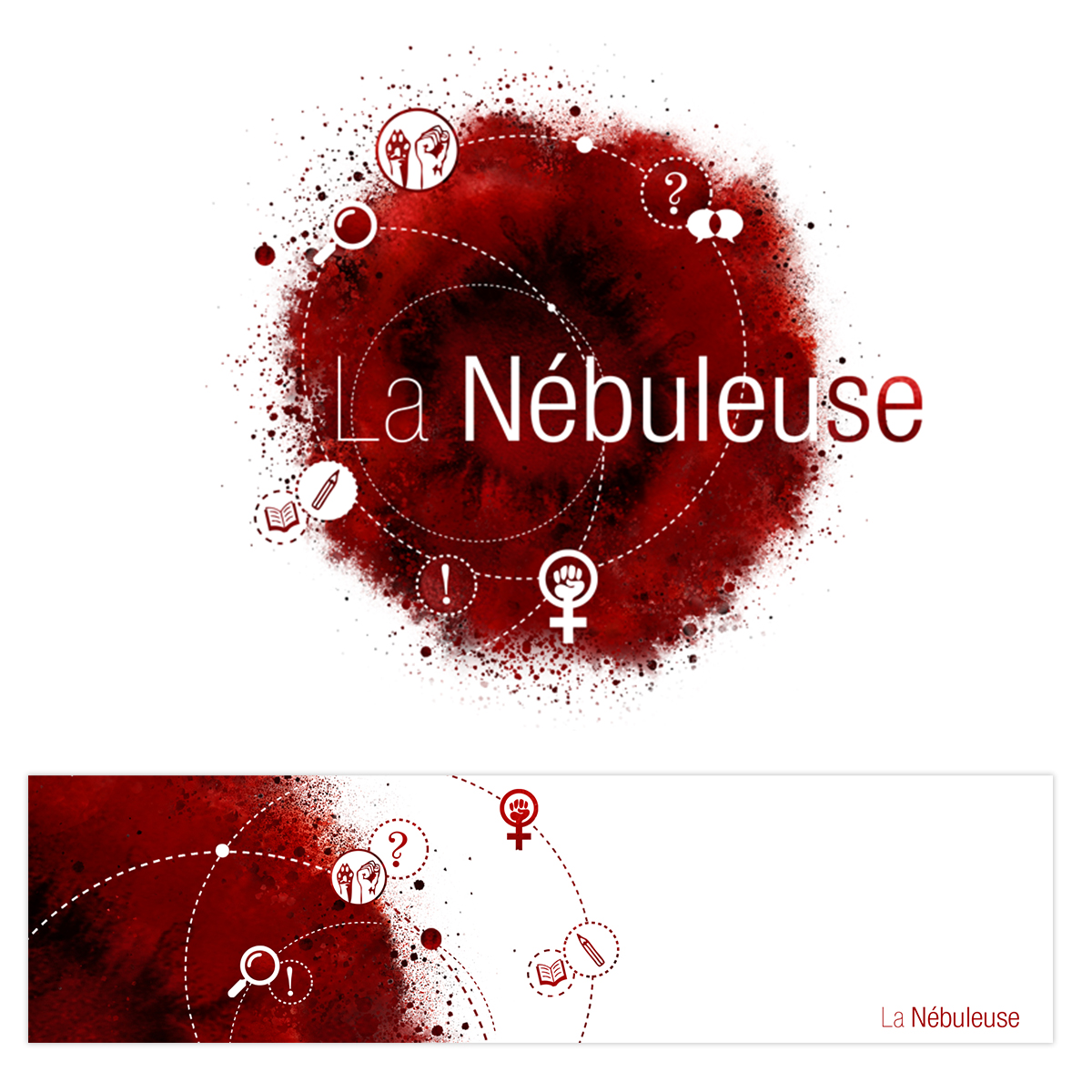 Logo et bannière La Nébuleuse blog Nepsie - graphiste Illustratrice Tours et AmboiseNepsie - graphiste Illustratrice Tours et Amboise