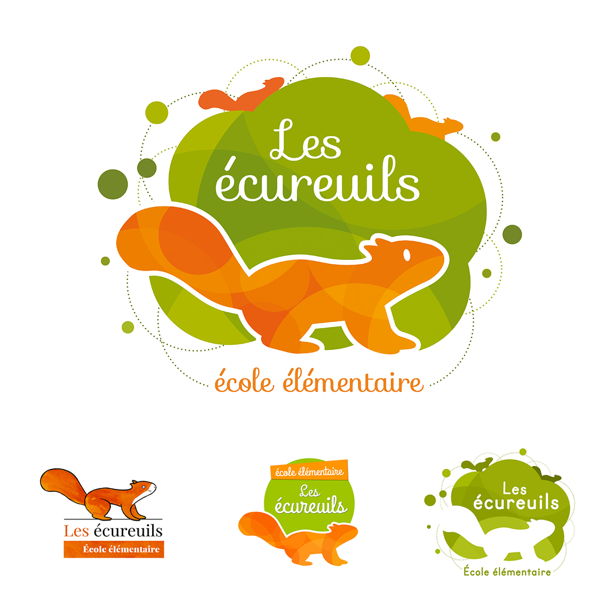 Logo école élémentaire Les écureuils Nepsie - graphiste Illustratrice Tours et Amboise