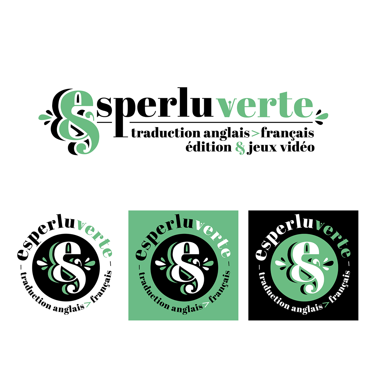 Logo Esperluverte traduction Nepsie Graphiste et illustratrice Tours et Amboise
